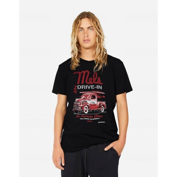 LAUREN MOSHI // ltd ed sadler soft distressed mel's drive-in mens graphic tee - Picture 1 of 13